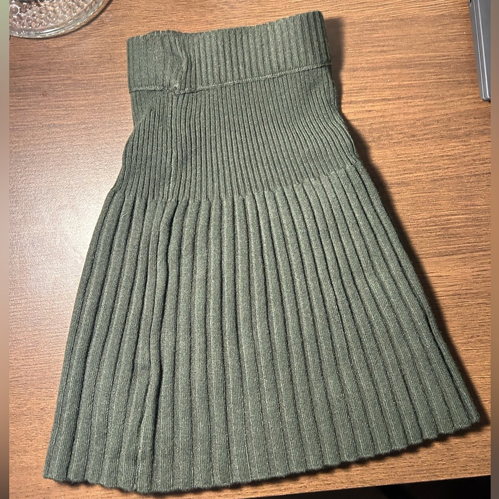 aerie Take Charge Green Sweater Skirt